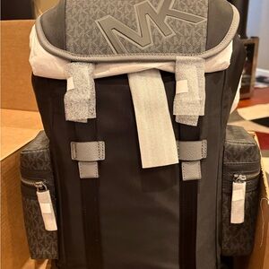 Michael Kors Unisex  Gray and Black Backpack